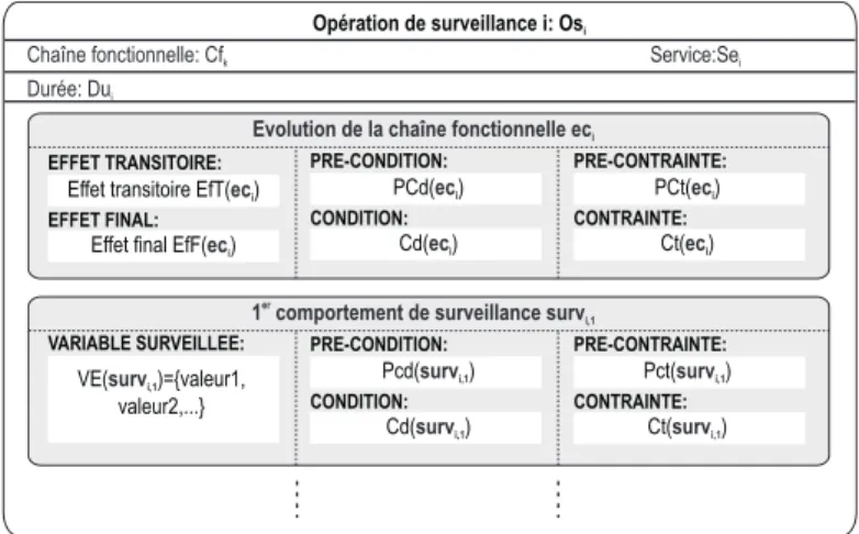 Fig. 6.3 – Notation opération de surveillance