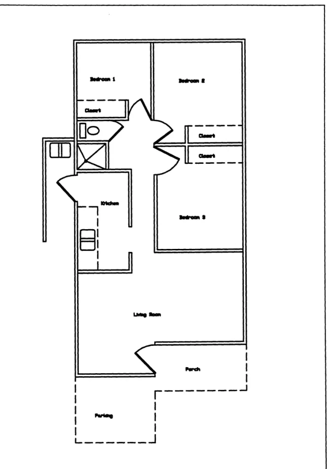 Figure  2.7:  Plan  view  of a  typical  low  income  house.