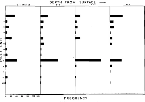 FIGURE I. Histogram pattern showing fixed type of sequence in microfossil history