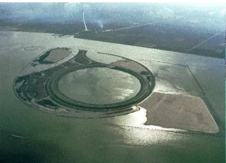 Figure 6 : Vue aérienne du site de stockage confiné de Ijsseloog en Hollande (Laboyrie, 2001).