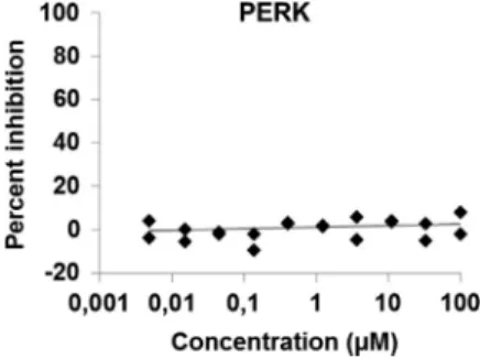 Fig. 3. PERK kinase activity in vitro in the presence or absence of CM16.
