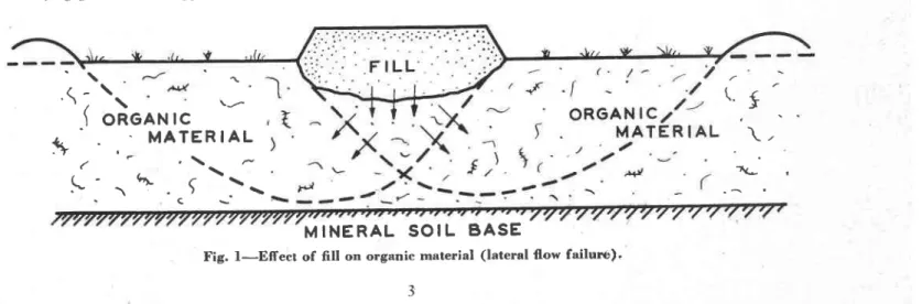 Fig.  l-Efrect  of  fill  on  organic  mat€rial  (latenal  flow  failurc)'