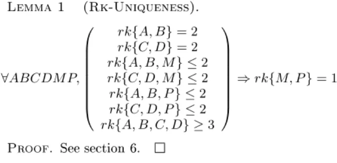 Figure 1: Rank statements and their geometri in-