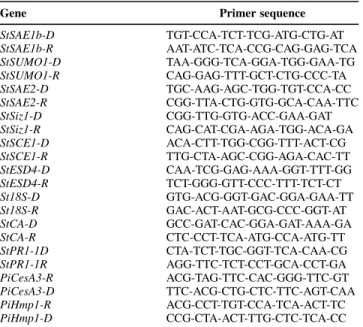 Table 1. Sequences of used primers (5 9 – &gt; 3 9 ) in the quantitative reverse transcription-polymerase chain reaction expression analysis