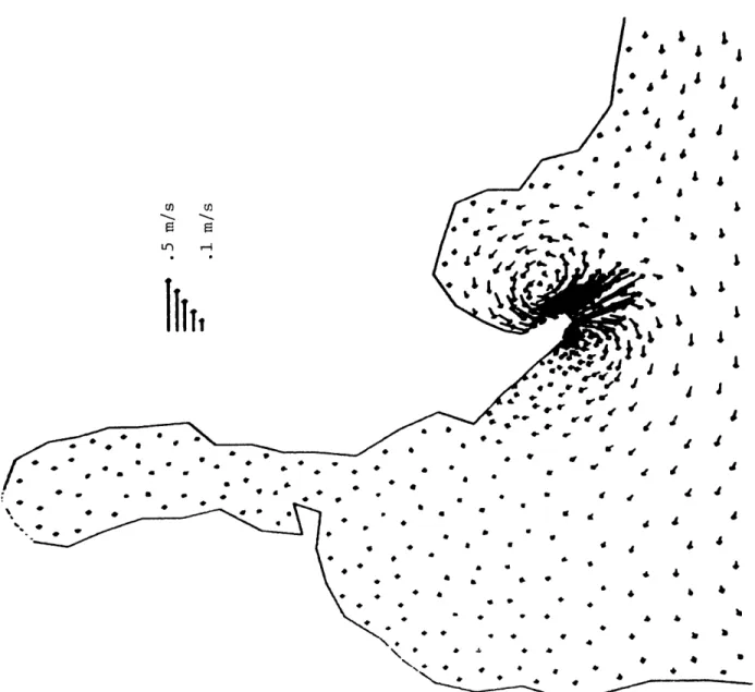Figure  4-8:  CAFE Run  Results  at  Millstone Under  Maximum Flood  Tidal