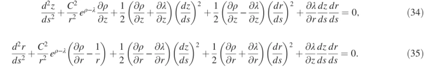 Figure 6 presents the deflected trajectories of a bundle of light rays incoming parallel from spatial infinity v → þ∞ .
