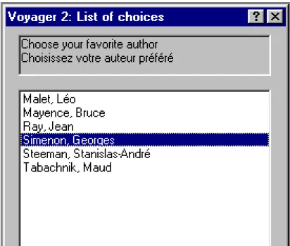 Figure 7.4: A Choice Dialog