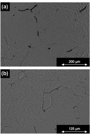 Fig. 1. Micrograph of sample at: (a) 800 °C–1 h; (b) 800 °C–700 s; (c) 750 °C–700 s.