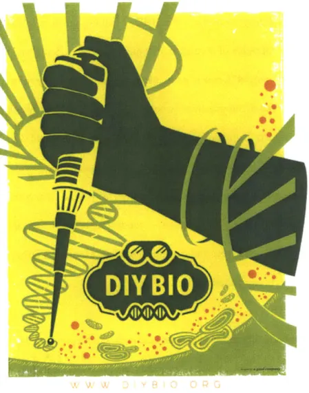Figure 3.1.  A hands-on approach to biology.  Promotional poster  for DIY biology, designed by A Good Company  (TM).