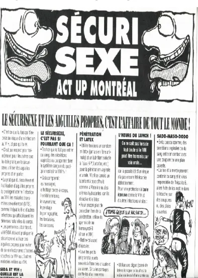Figure 3 Brochure réalisée par Act Up Montréal