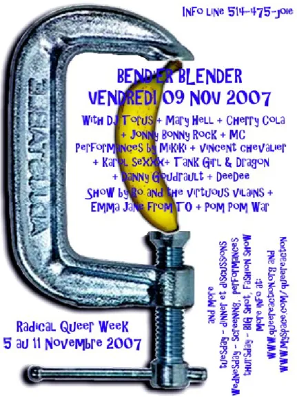 Figure 6 Affiche de la soirée Bender Blender (2007) 