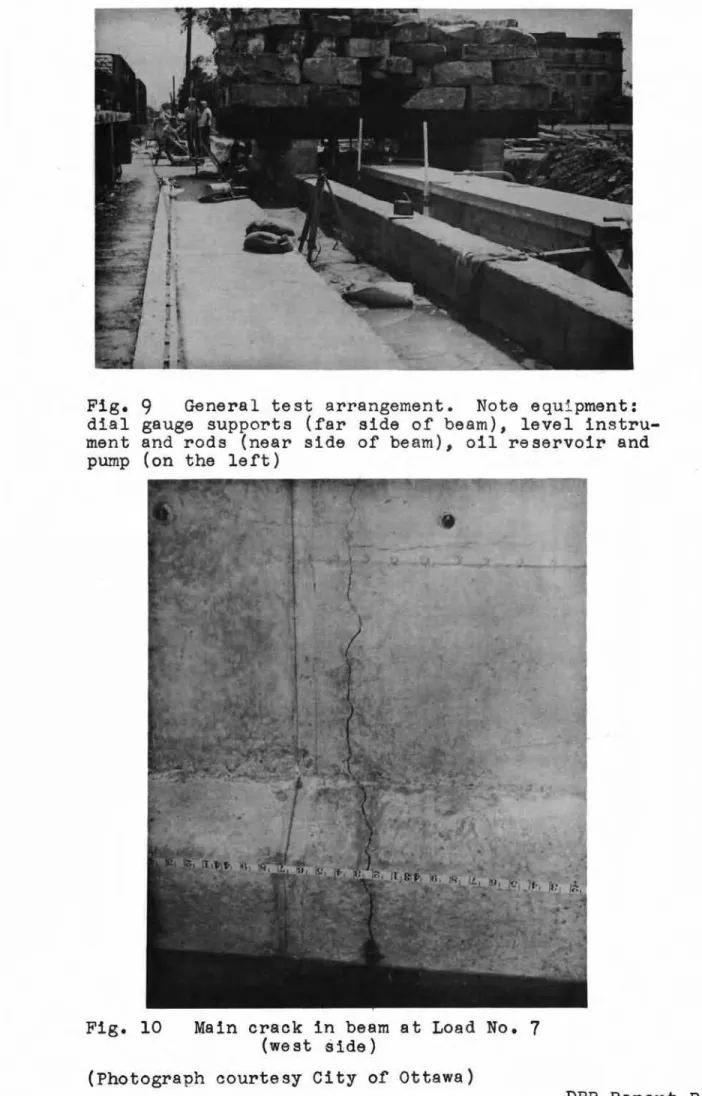 Fig. 10 Main crack in beam at Load No.7 (west side)