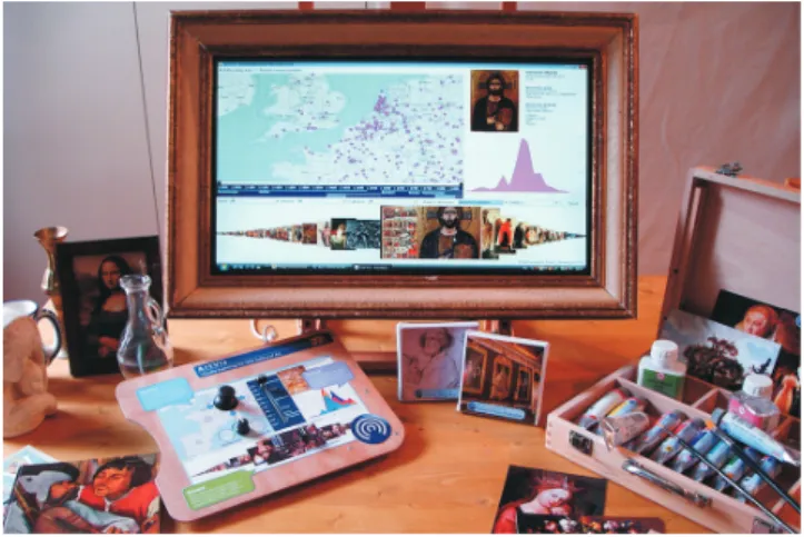 Figure 2: Tangible ArtVis user interface