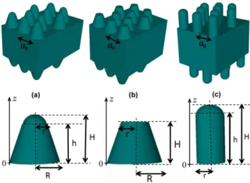 FIG. 3. (Color online). Various geometrical models studied.