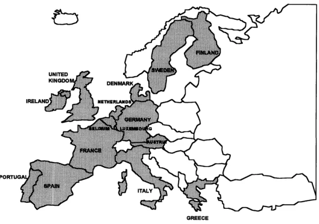 Figure  1.1.  The European Union  (as  of January 1, 1995).