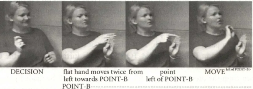 FIGURE  6 – Example of a point buoy in NSL (flat hand with thumb in palmar position)  Finally, Mesch et al