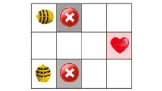 Figure 1. Situation initiale de l’activité Bisoux-BlueBot