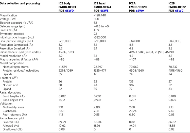 Table 1 Cryo-EM statistics.
