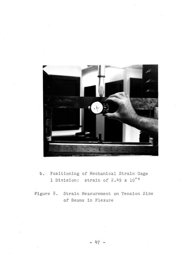 Figure  8.  Strain  Measurement  on  Tension  Side of  Beams  in  Flexure