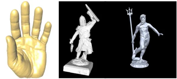 Figure 3: Scanned models (from Aim@Shape repository).
