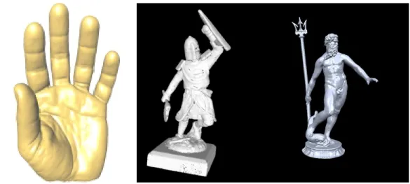 Figure 3: Scanned models (from Aim@Shape repository).
