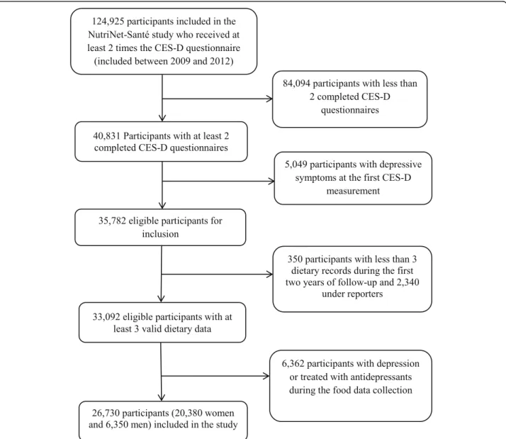 Fig. 1 Flow chart of participant selection. CES-D Center for Epidemiologic Studies Depression Scale