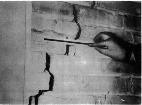 Fig. 2 Typical crack resulting from differential movement