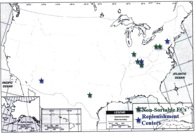 Figure 4: Non-Sortable Fulfillment and Replenishment  Centers 14