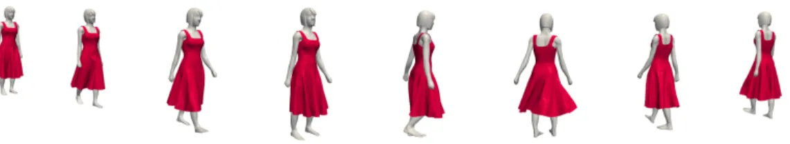 Figure 1: Our body-cloth contact solver captures exact Coulomb friction both efficiently and robustly