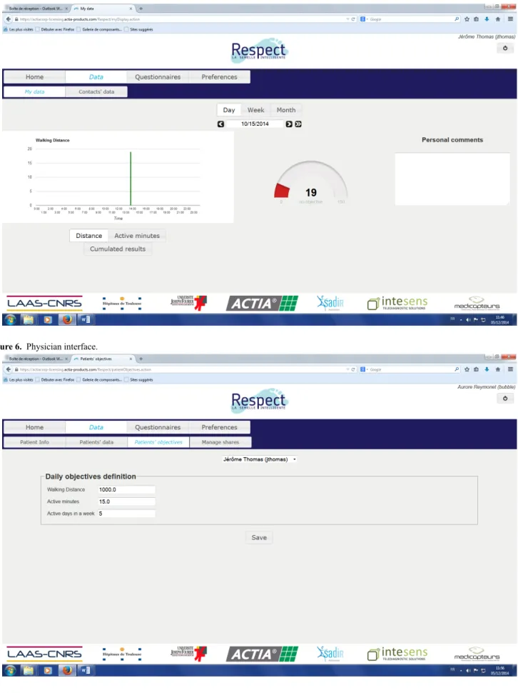 Figure 5.  End user interface: distance.