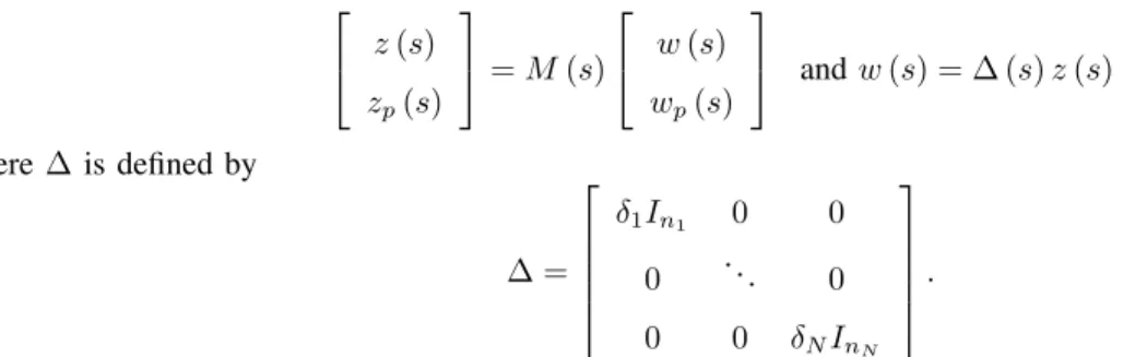 Fig. 1. LFT representation of the linear electrical circuit