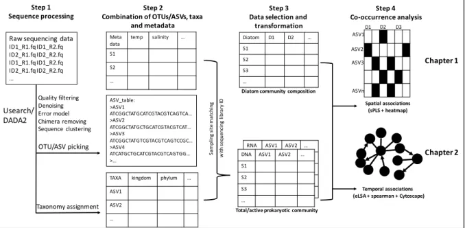 Fig. 3 Flowchart of microbial association analysis (Chapter 1 and 2). 