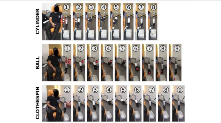 FIGURE 7 | Visualization of representative grasping sequences of P1.