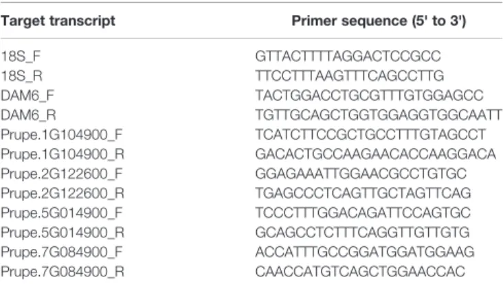 TABLE 2 | Primers used for qPCR.