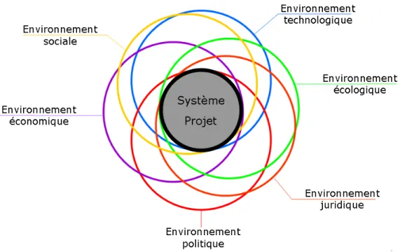 Figure 6 : types d'environnements du système projet 