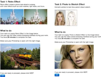 Figure 5. These task instructions are shown before the participant starts  working on their image manipulation task