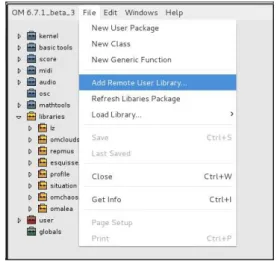 Figure 4: OM: Packages library.