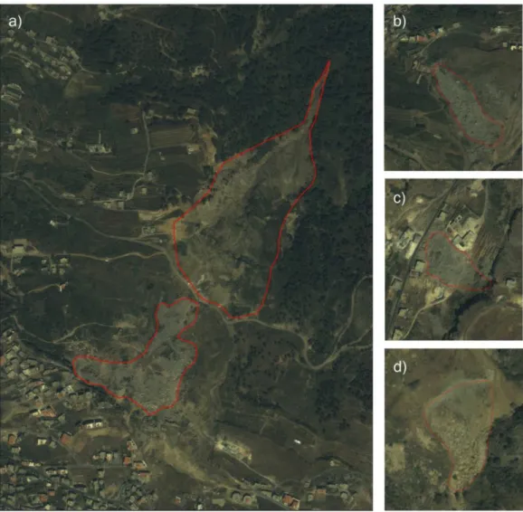 Figure 3.2 Mass Movement delineation using IKONOS satellite images 2005 