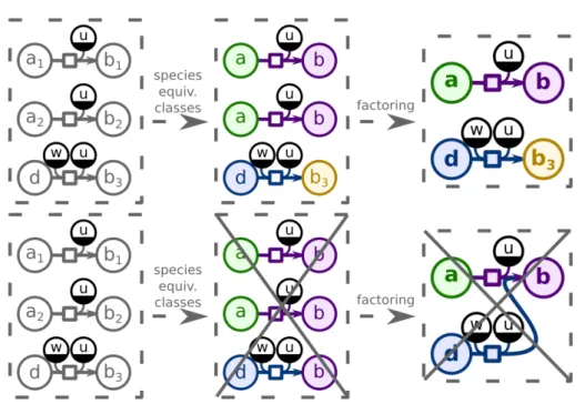 Fig. 3.3 Metabolite diversity restriction. The top part shows the correct generalization that obeys restriction 3.3