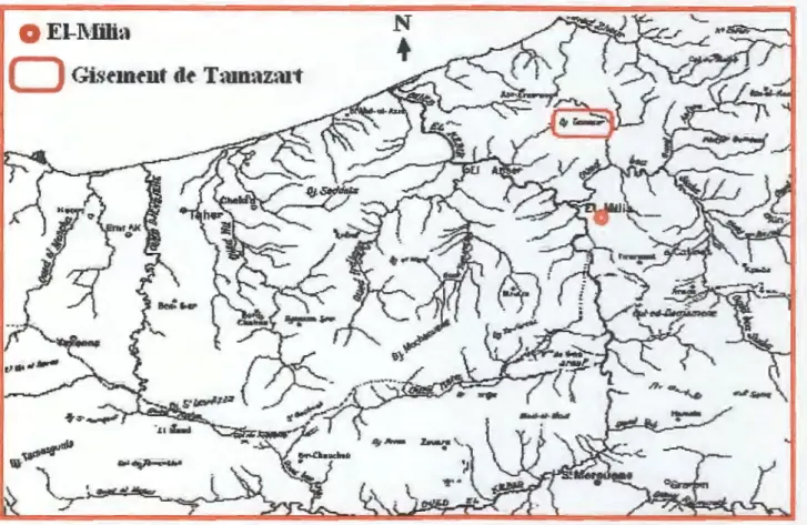 Figure  3: Principaux Oueds qui drainent la partie orientale de la wilaya de Jijel (D' après  Durand Delga, (1955)