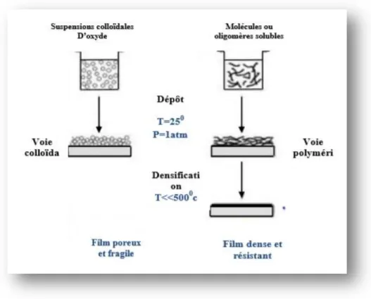 Figure II .1 : Procédé Sol-Gel [5]. 