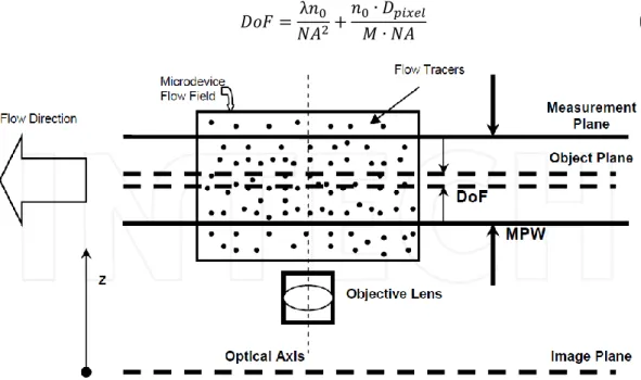 Fig  2.22  Schematic  illustration  of  depth  of  focus  and  measurement  plane  width  (Koutsiaris  2012) 