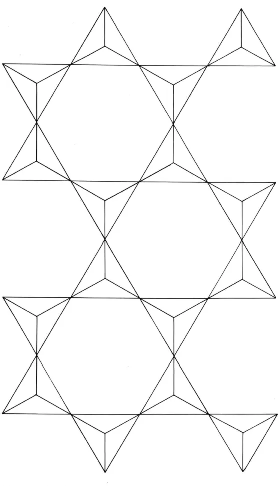 Fig. 10.  Band  of  silica tetrahedra derived from  a mica  sheet