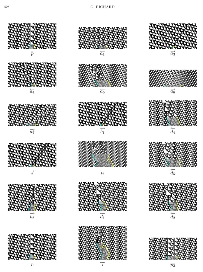 Figure 10: Particles used in the construction (with highlighted finite coloring)