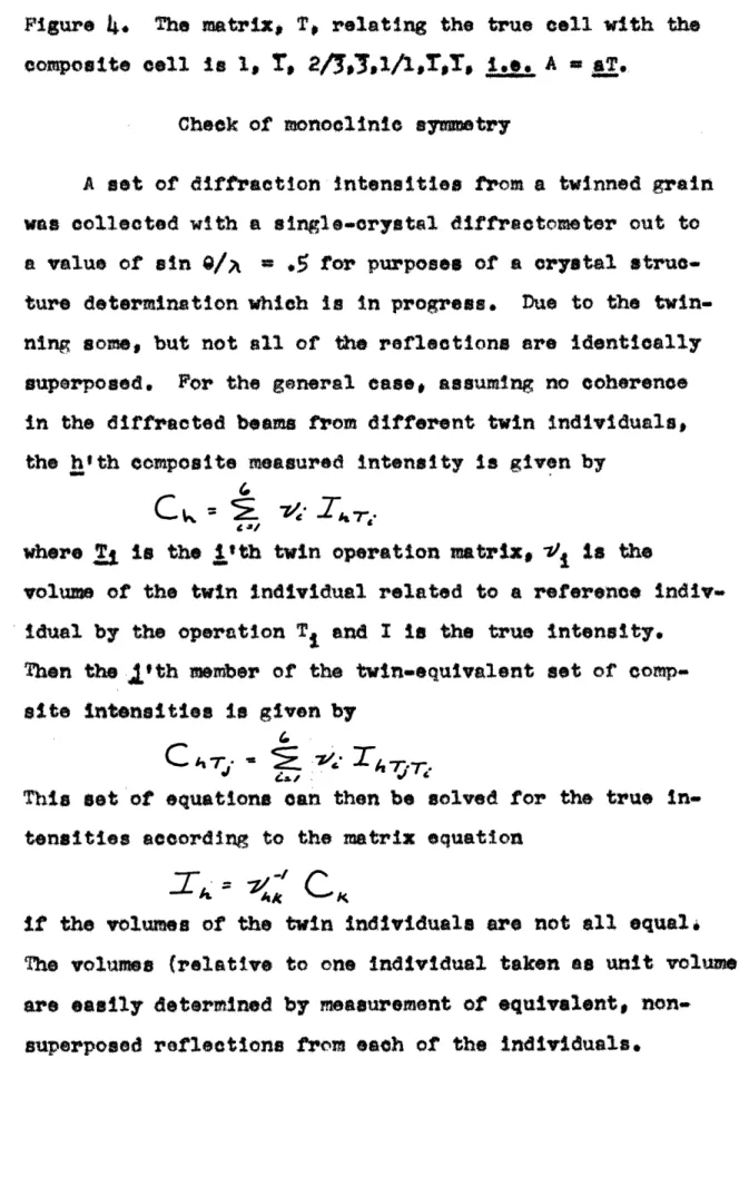 Figure  4.  The  matrix,  T,  relating  the  true  cell  with  the