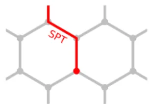 FIG. 3. A 1D defect (in this case, a 1D SPT) inducing an anomaly on a 0-cell.