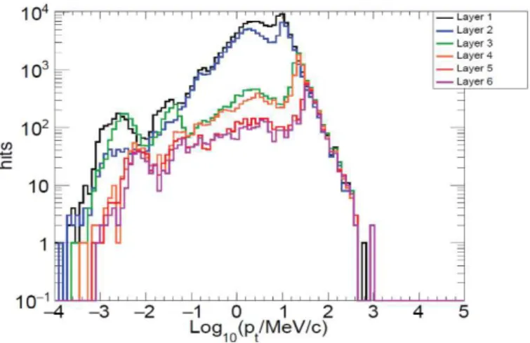 Figure 1.10: Beam background features simulation [29].