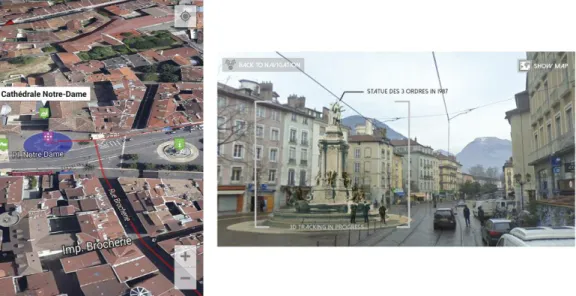 Figure 1: Examples of user interfaces seen as part of the  cultural-heritage visitor