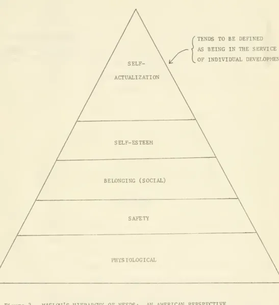 Figure 3. MASLOW'S HIERARCHY OF NEEDS: AN AMERICAN PERSPECTIVE STEMS FROM: WESTERN CULTURE
