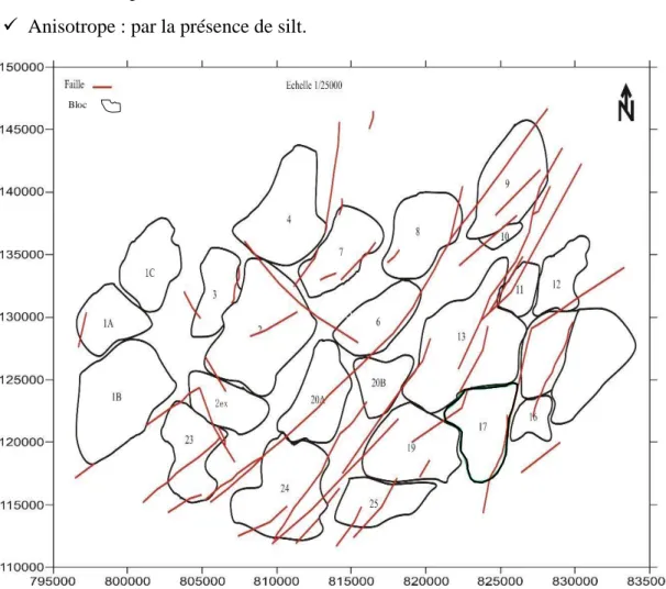 Fig. 3 : Carte structurale du champ de Hassi Messaoud (S.DP.HM, 2002)  I.3.2.1. Evolution tectonique du champ 